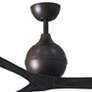 2_60" Matthews Irene 3 Textured Bronze and Black Remote Ceiling Fan more views