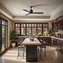 6_60" Matthews Irene 3 Textured Bronze and Black Remote Ceiling Fan more views