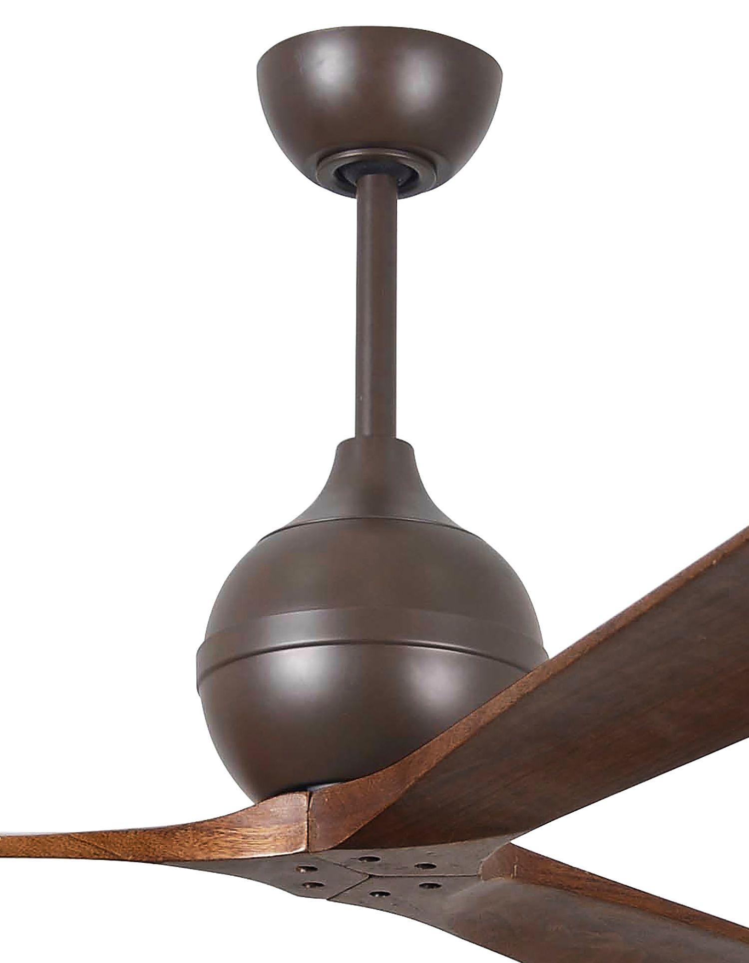 Image 2 60" Matthews Irene 3 Textured Bronze and Walnut Remote Ceiling Fan more views