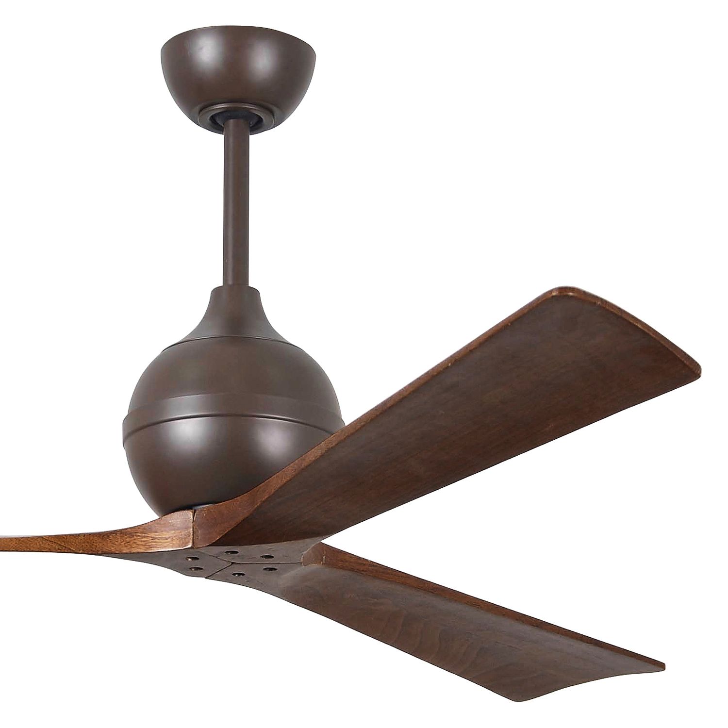 Image 3 60" Matthews Irene 3 Textured Bronze and Walnut Remote Ceiling Fan more views