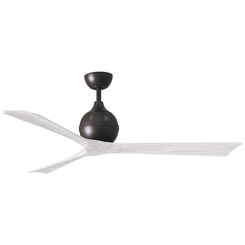 Image 1 60 inch Matthews Irene 3 Textured Bronze and White Remote Ceiling Fan