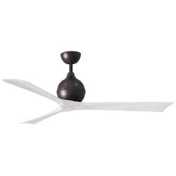 60" Matthews Irene 3 Textured Bronze and White Remote Ceiling Fan