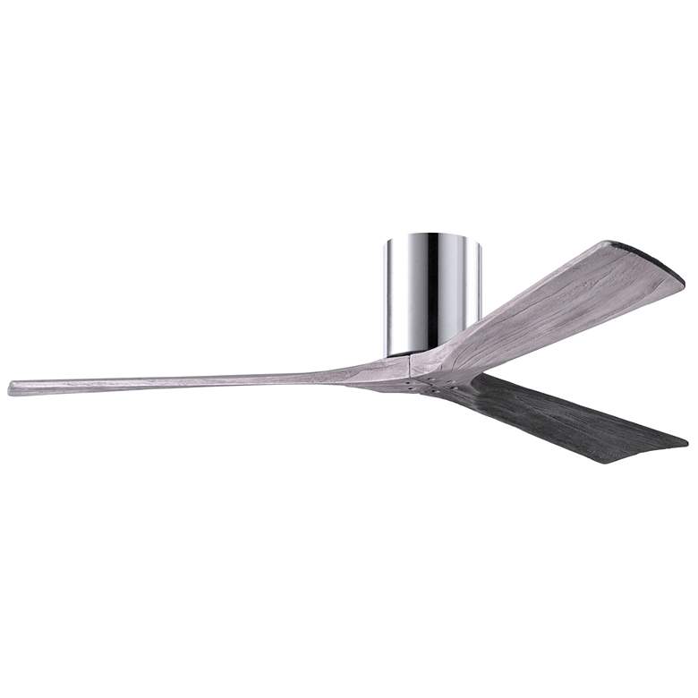 Image 1 60" Matthews Irene-3H 3-Blade Chrome Barn Wood Hugger Fan with Remote