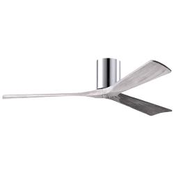 60" Matthews Irene-3H 3-Blade Chrome Barn Wood Hugger Fan with Remote