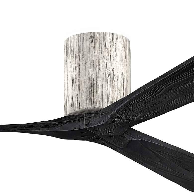 Image 2 60" Matthews Irene 3H Barnwood Black Hugger Ceiling Fan with Remote more views