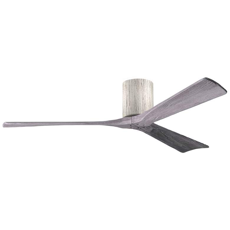 Image 1 60 inch Matthews Irene 3H Barnwood Damp Hugger Ceiling Fan with Remote