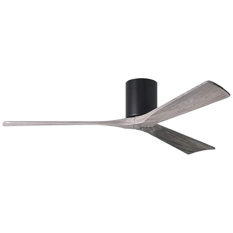 Image 1 60" Matthews Irene 3H Black and Barnwood Remote Hugger Ceiling Fan