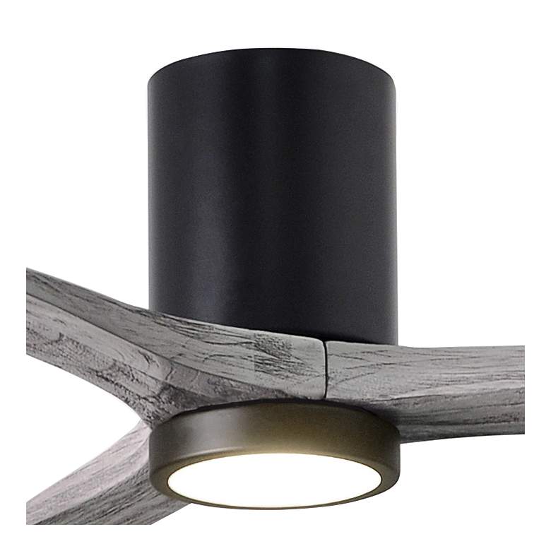 Image 2 60" Matthews Irene 3H Black and Barnwood Remote Hugger LED Ceiling Fan more views