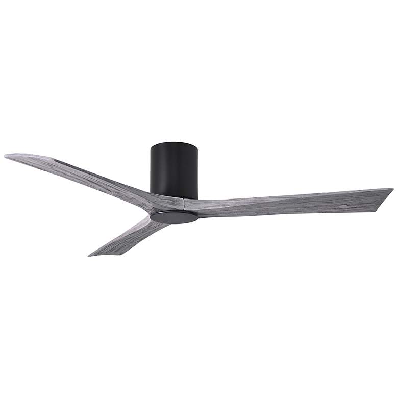 Image 3 60" Matthews Irene 3H Black and Barnwood Remote Hugger LED Ceiling Fan more views