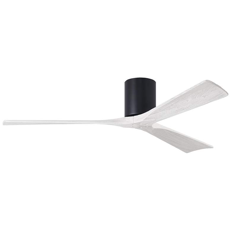 Image 1 60" Matthews Irene 3H Black and White Hugger Ceiling Fan with Remote