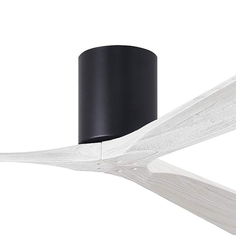 Image 2 60" Matthews Irene 3H Black and White Hugger Ceiling Fan with Remote more views