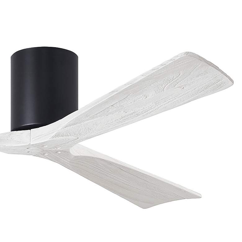 Image 3 60" Matthews Irene 3H Black and White Hugger Ceiling Fan with Remote more views