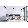 6_60" Matthews Irene 3H Black and White Hugger Ceiling Fan with Remote more views