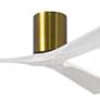 2_60" Matthews Irene 3H Brass Matte White Hugger Ceiling Fan with Remote more views