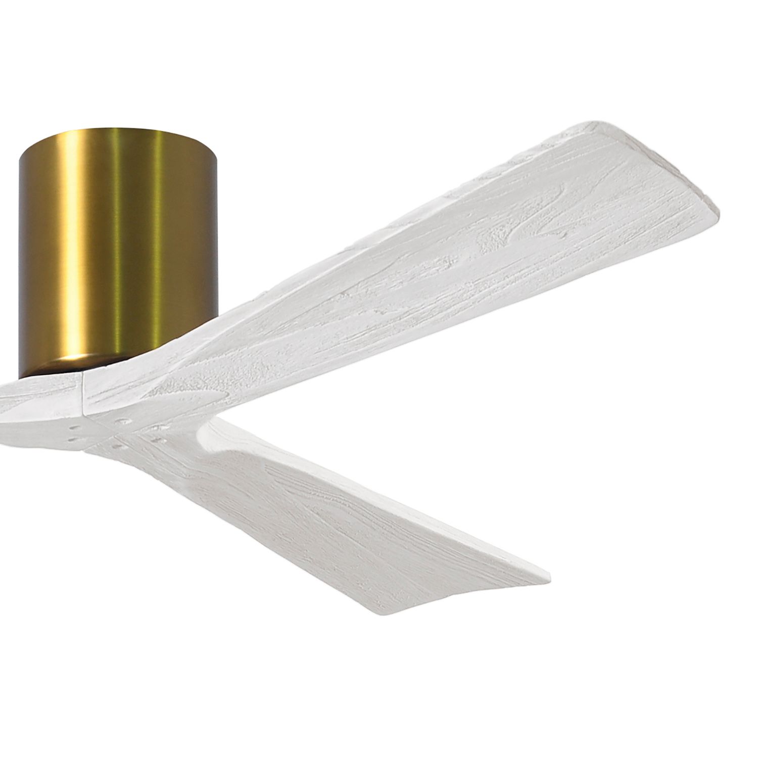 Image 3 60" Matthews Irene 3H Brass Matte White Hugger Ceiling Fan with Remote more views