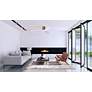 6_60" Matthews Irene 3H Brass Matte White Hugger Ceiling Fan with Remote more views