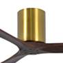 2_60" Matthews Irene 3H Brass Walnut Hugger Ceiling Fan with Remote more views