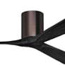 2_60" Matthews Irene 3H Bronze and Black Hugger Ceiling Fan with Remote more views