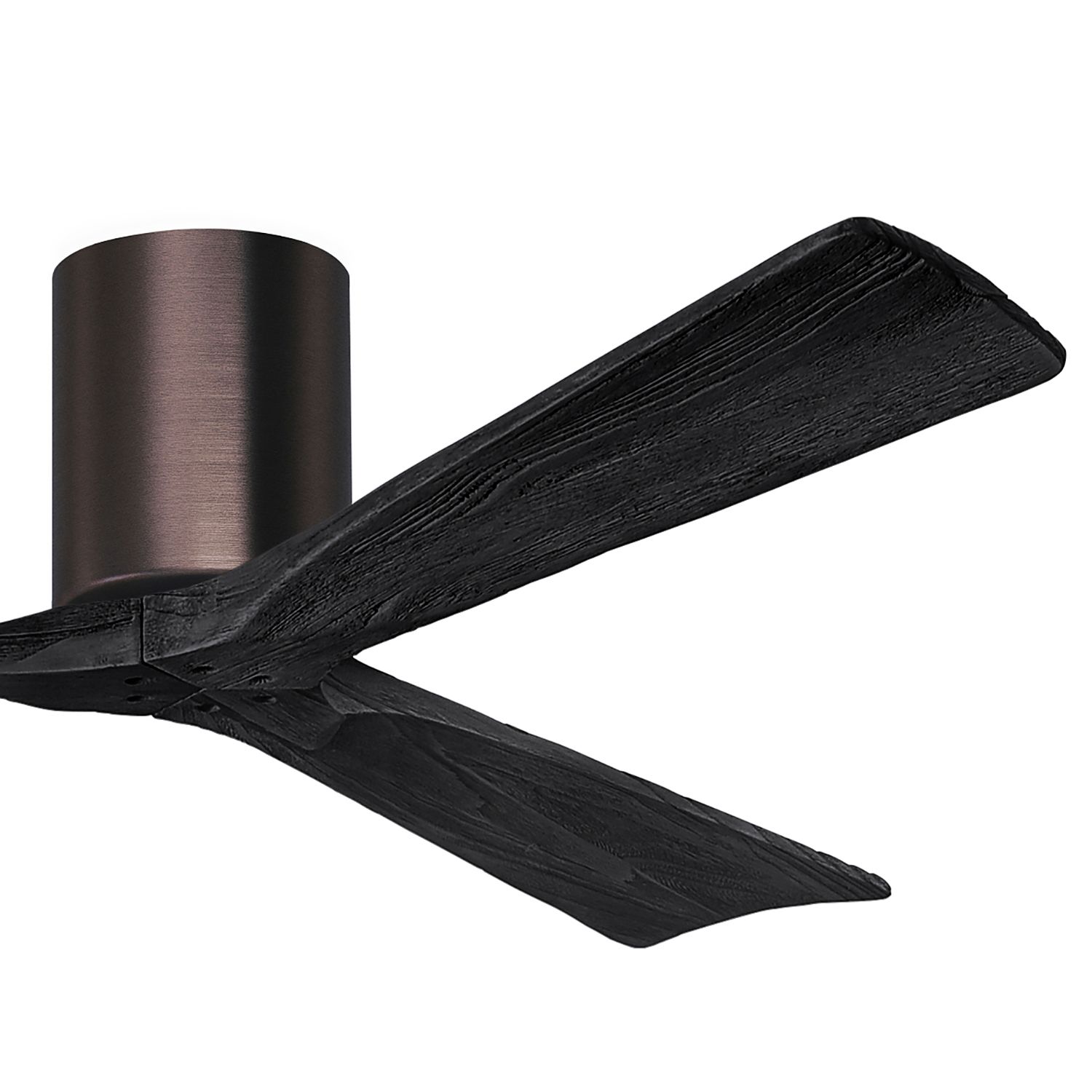 Image 3 60" Matthews Irene 3H Bronze and Black Hugger Ceiling Fan with Remote more views