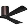 3_60" Matthews Irene 3H Bronze and Black Hugger Ceiling Fan with Remote more views