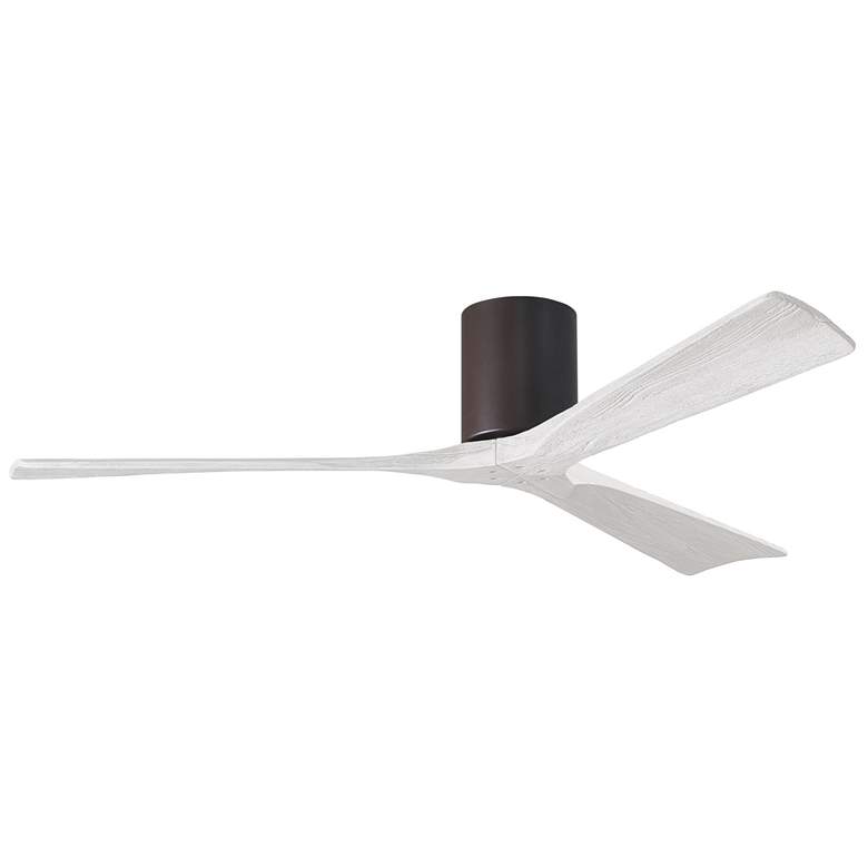 Image 1 60" Matthews Irene 3H Bronze and Matte White Remote Hugger Ceiling Fan