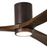 5_60" Matthews Irene 3H Bronze and Walnut Remote Hugger LED Ceiling Fan more views