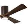 6_60" Matthews Irene 3H Bronze and Walnut Remote Hugger LED Ceiling Fan more views