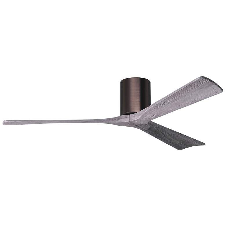 Image 1 60 inch Matthews Irene 3H Bronze Barnwood Hugger Ceiling Fan with Remote