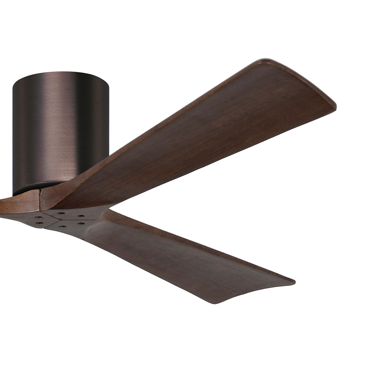 Image 3 60" Matthews Irene 3H Bronze Walnut Hugger Ceiling Fan with Remote more views