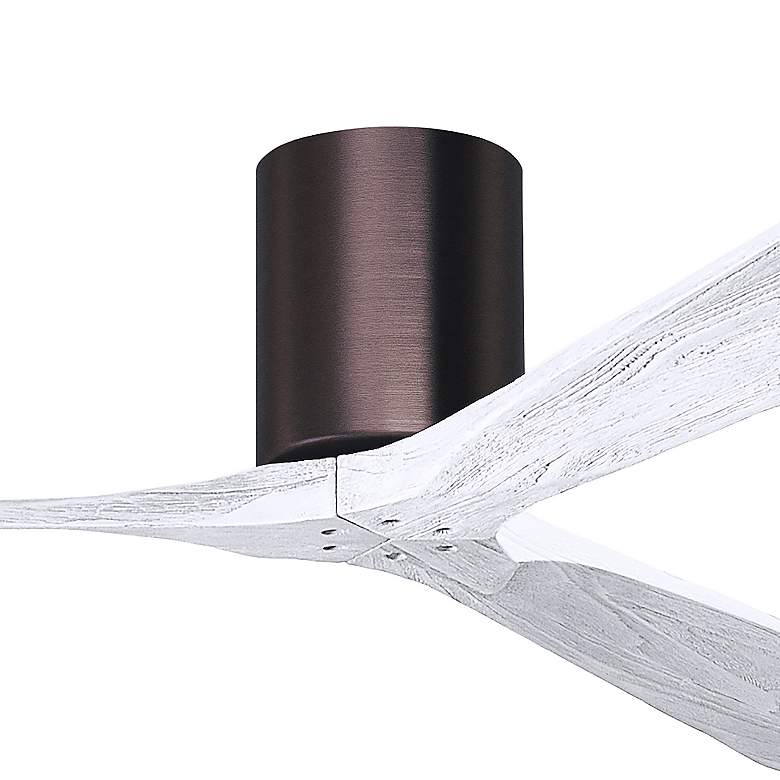 Image 2 60" Matthews Irene 3H Bronze White Hugger Ceiling Fan with Remote more views