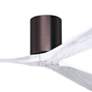 2_60" Matthews Irene 3H Bronze White Hugger Ceiling Fan with Remote more views