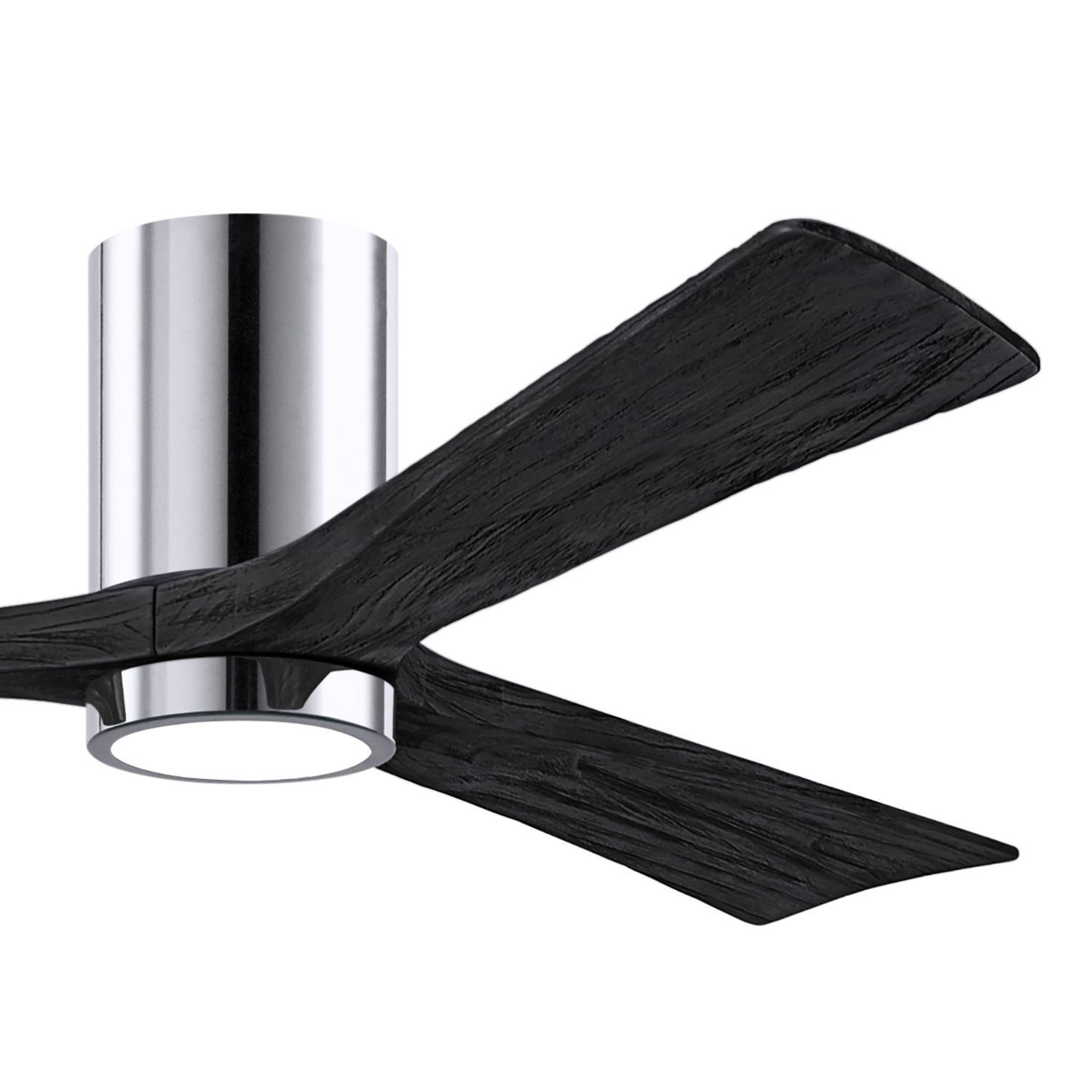 Image 3 60" Matthews Irene 3H Chrome and Black Remote Hugger LED Ceiling Fan more views