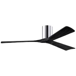 60" Matthews Irene 3H Chrome Matte Black Hugger Fan with Remote