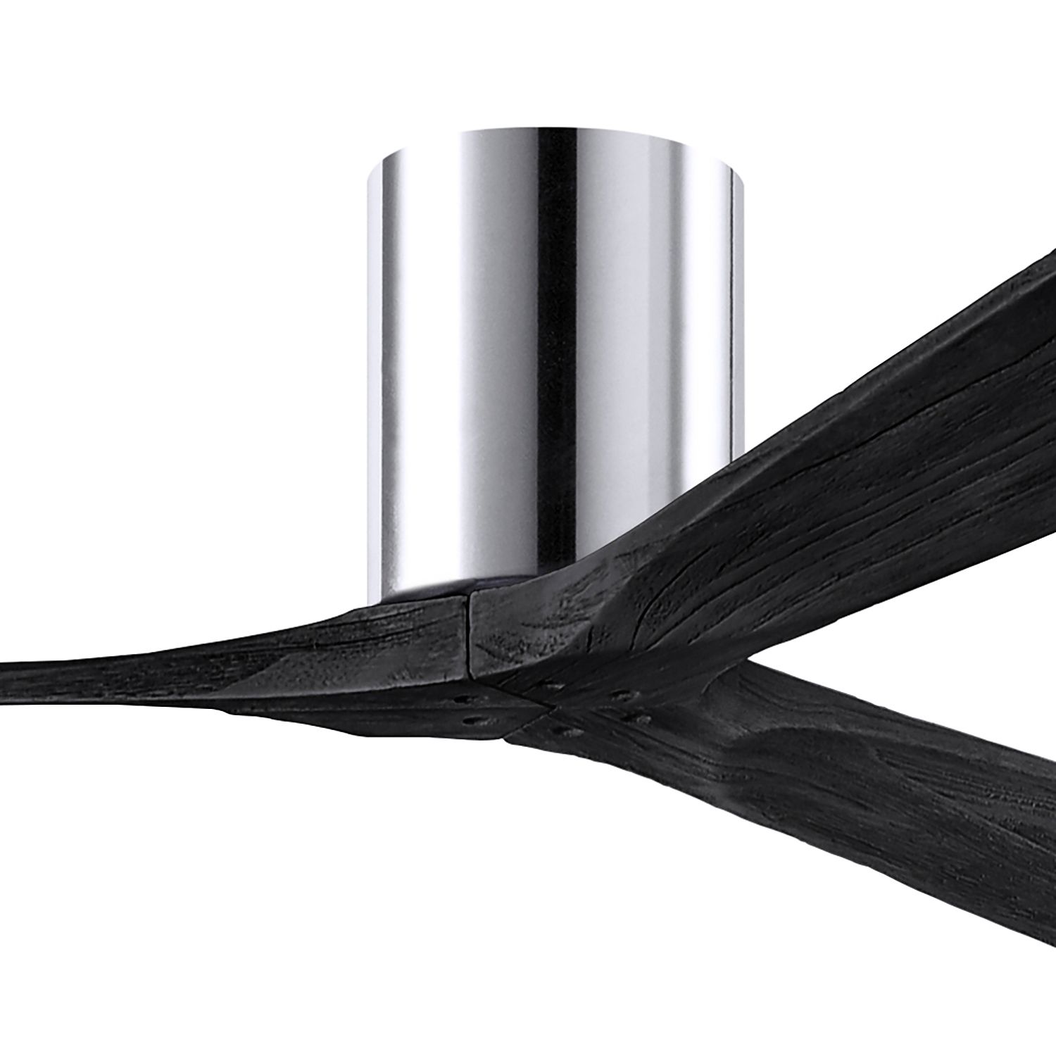 Image 2 60" Matthews Irene 3H Chrome Matte Black Hugger Fan with Remote more views