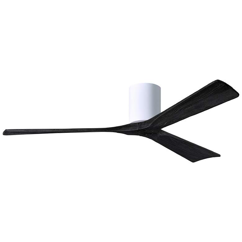 Image 1 60 inch Matthews Irene 3H Gloss White and Black Remote Hugger Ceiling Fan