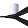 2_60" Matthews Irene 3H Gloss White and Black Remote Hugger Ceiling Fan more views