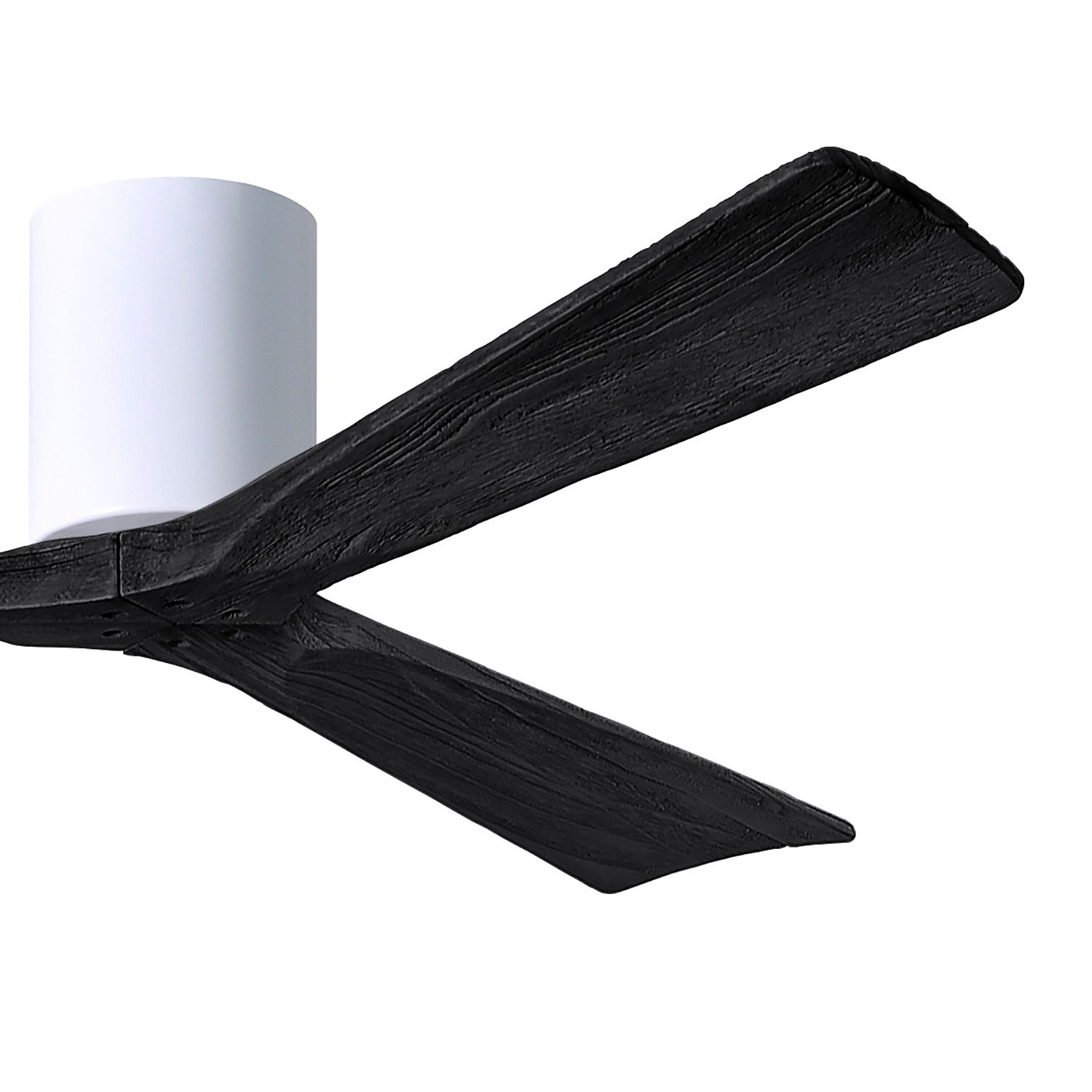 Image 3 60" Matthews Irene 3H Gloss White and Black Remote Hugger Ceiling Fan more views
