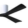 3_60" Matthews Irene 3H Gloss White and Black Remote Hugger Ceiling Fan more views