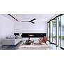 6_60" Matthews Irene 3H Gloss White and Black Remote Hugger Ceiling Fan more views