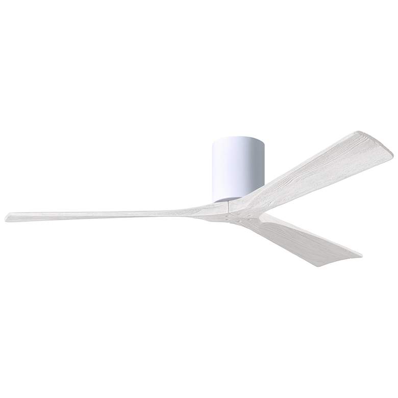 Image 1 60" Matthews Irene 3H Gloss White Hugger Ceiling Fan with Remote