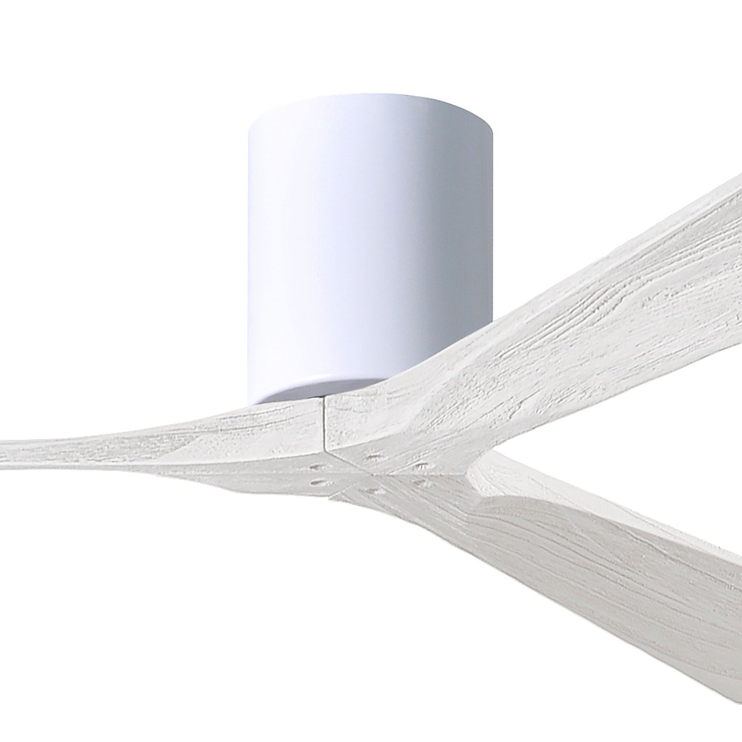 Image 2 60" Matthews Irene 3H Gloss White Hugger Ceiling Fan with Remote more views