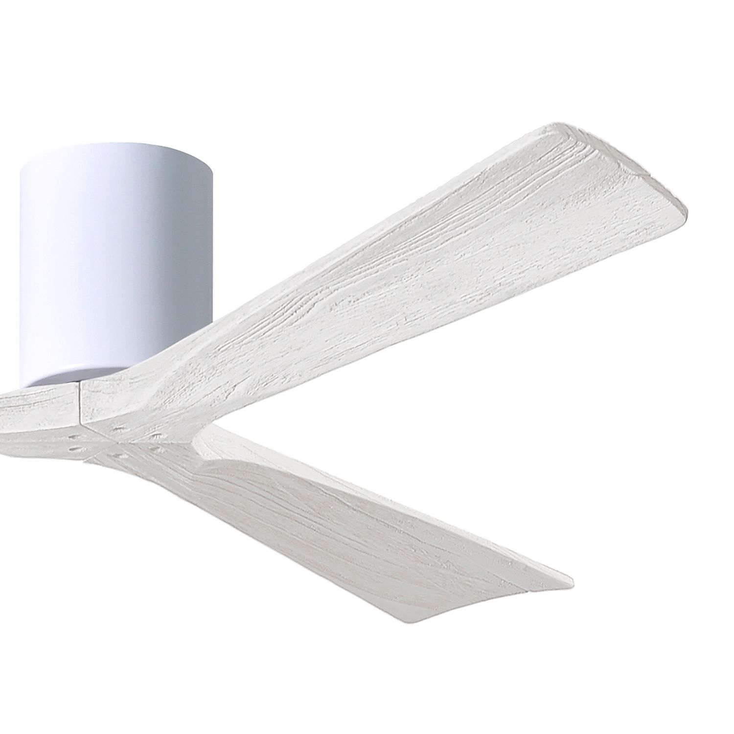 Image 3 60" Matthews Irene 3H Gloss White Hugger Ceiling Fan with Remote more views