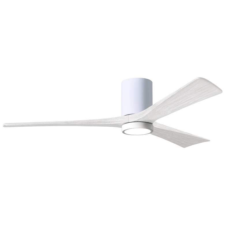Image 1 60" Matthews Irene 3H Gloss White Remote Hugger LED Ceiling Fan