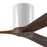 2_60" Matthews Irene 3H Gloss White Walnut Hugger Fan with Remote more views