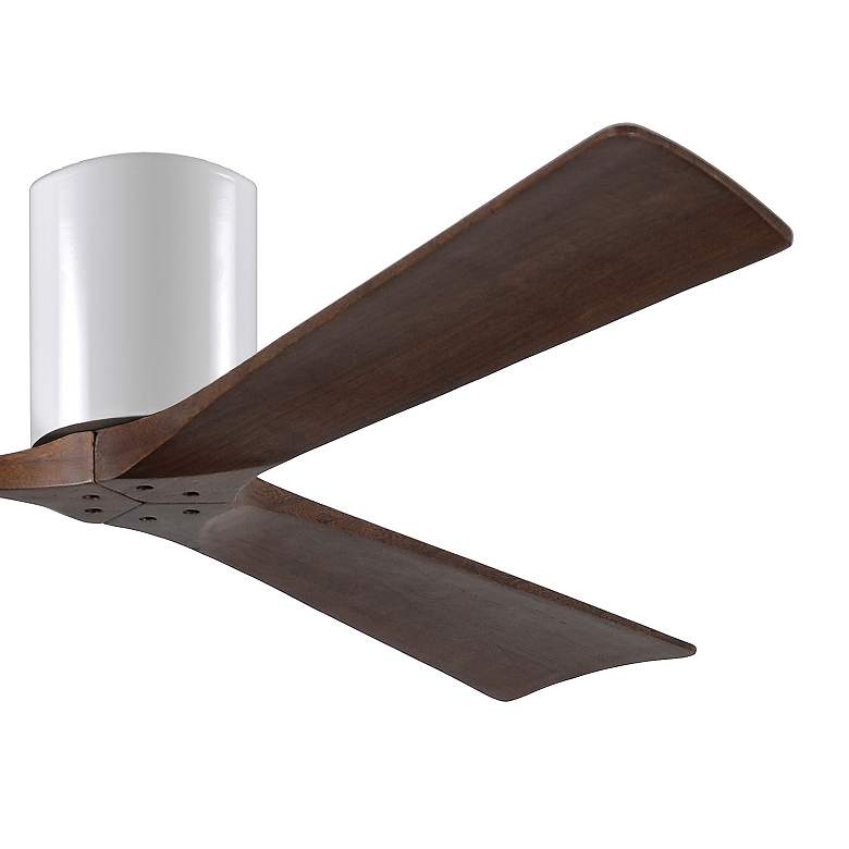 Image 3 60" Matthews Irene 3H Gloss White Walnut Hugger Fan with Remote more views