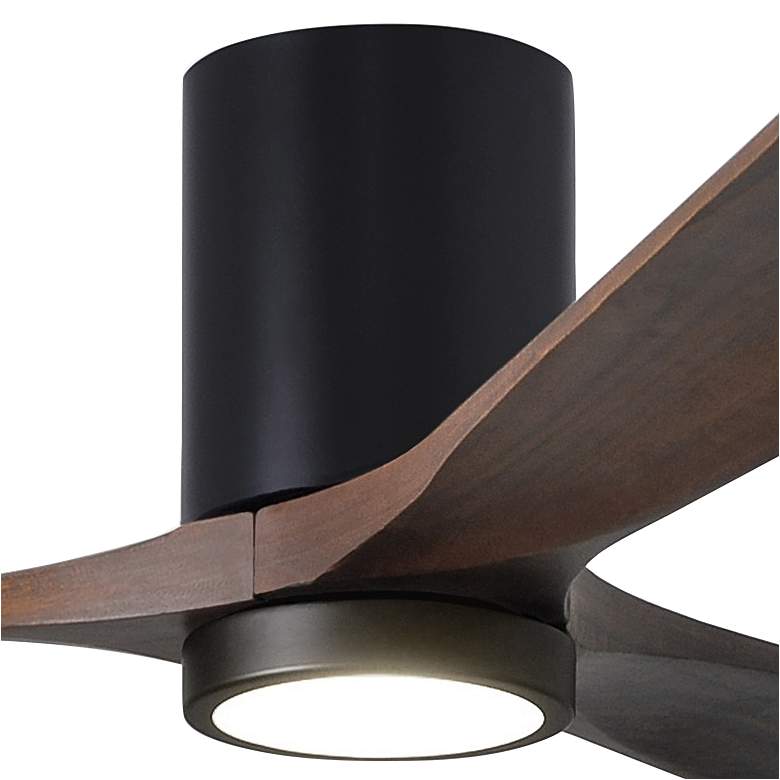 Image 2 60" Matthews Irene-3H LED Black Walnut Hugger Ceiling Fan with Remote more views
