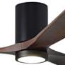 60" Matthews Irene-3H LED Black Walnut Hugger Ceiling Fan with Remote