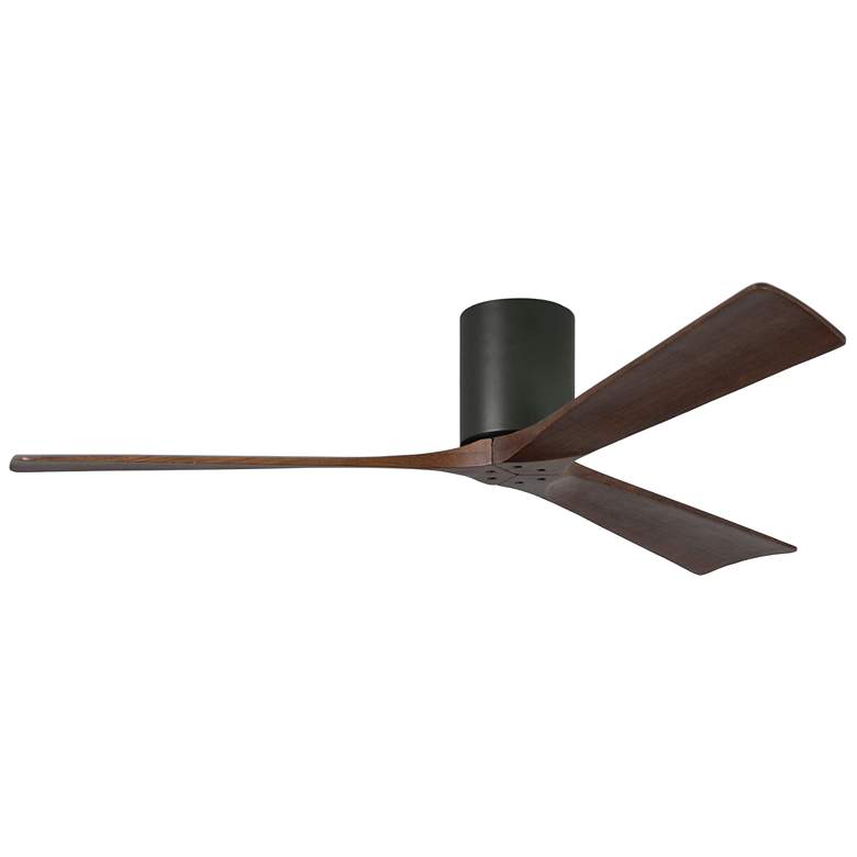 Image 1 60" Matthews Irene-3H Matte Black Damp Hugger Ceiling Fan with Remote