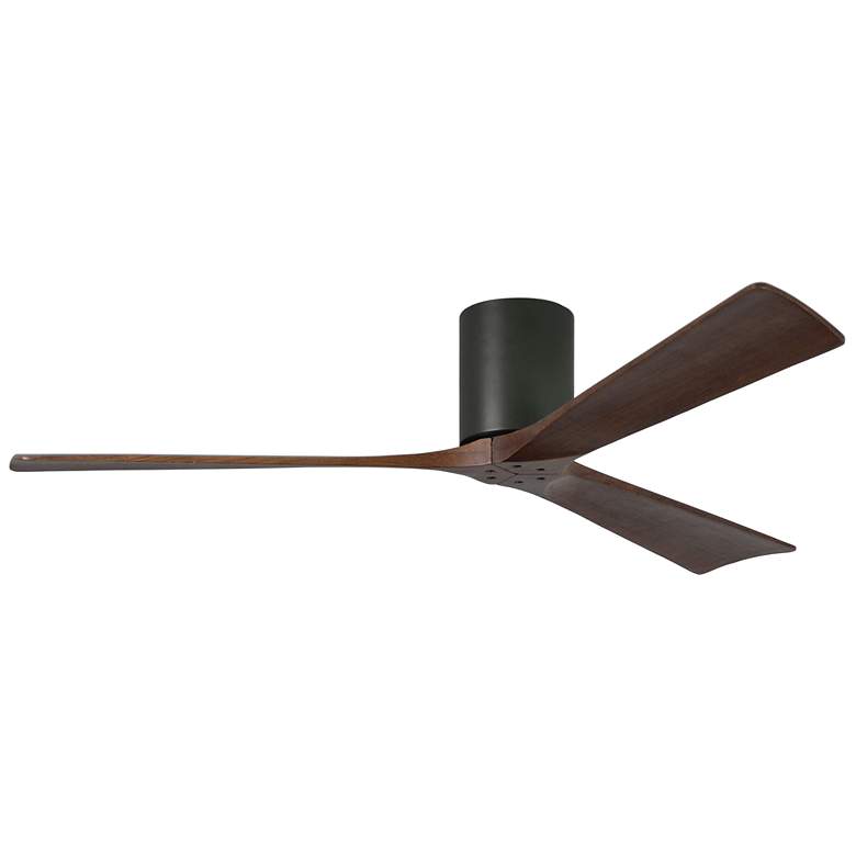 Image 1 60 inch Matthews Irene-3H Matte Black Damp Hugger Ceiling Fan with Remote