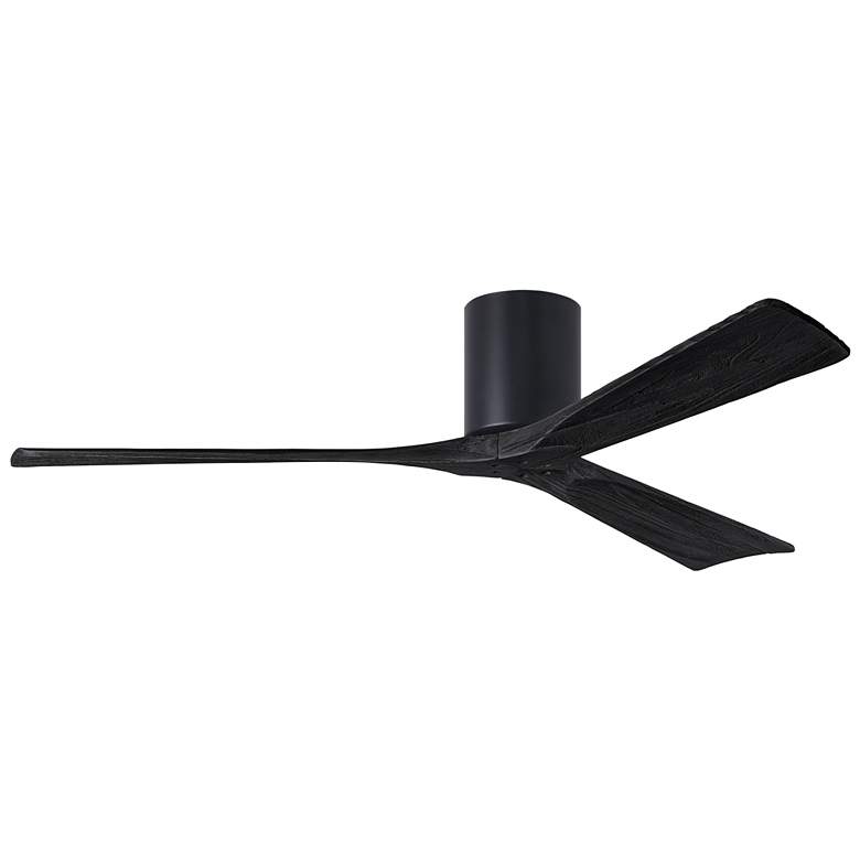 Image 1 60" Matthews Irene 3H Matte Black Remote Hugger Ceiling Fan